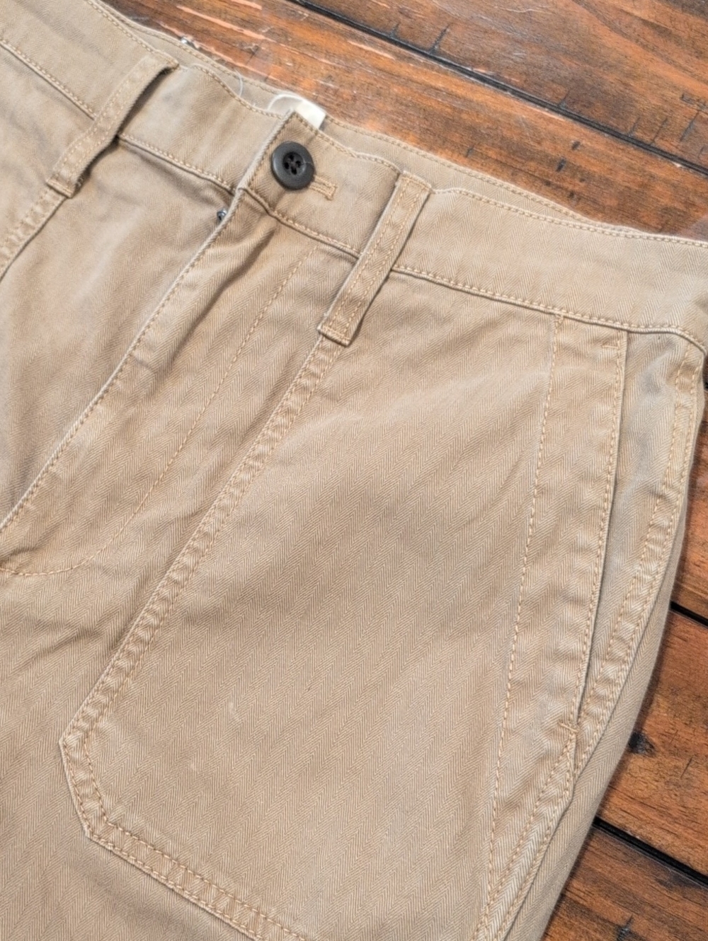 Madewell The Perfect Vintage Straight Workwear Pants Herringbone - Picture 6 of 11